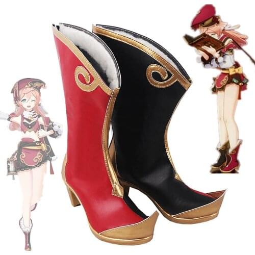 Anime Genshin Impact Yanfei cosplay shoes Aestheticism Uniform Yan Fei Cosplay Costume Halloween Party Outfit For Women 2021 NEW