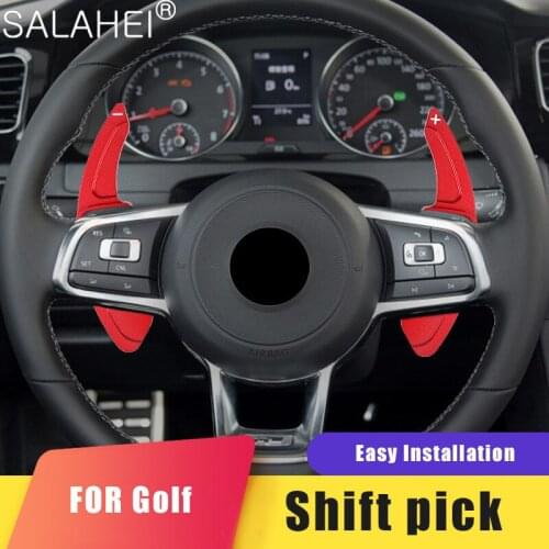 Car Aluminum Alloy Add-On Steering Wheel DSG Paddle Shifters For VW Tiguan Golf 6 MK5 MK6 Jetta GTI R20 R36 CC Scirocco Style