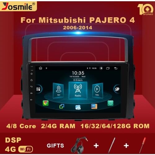 4G+128G 2 din Android 10 Car GPS For Mitsubishi PAJERO 4 2006-2014 Radio Multimedia Video Player Navigation dvd Carplay Wifi DSP