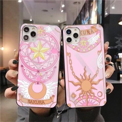 Cardcaptor Sakura Magic wand Moon Phone Case Tempered Glass For iPhone 12 Pro Max Mini 11 Pro XR XS MAX 8 X 7 6S 6 Plus SE 2020