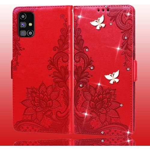 Case For Samsung M31S Leather Wallet Flip Diy Bling Diamond Phone Case For Galaxy M31S Case Coque Samsung Glaxy M31S Case