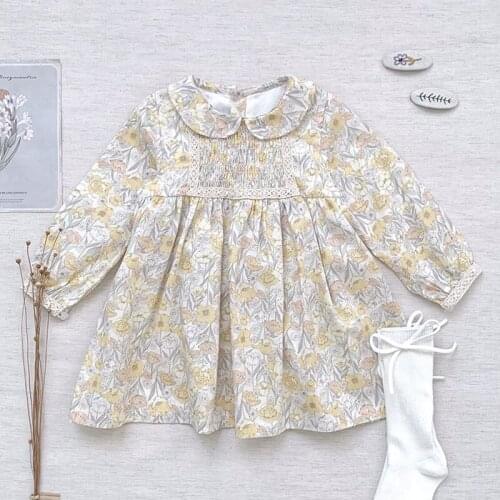 Spring Autumn Kids Baby Girls Floral Dresses For Girls Dresses Kids Girl Dress Girls Long Sleeve Embroidery Dress