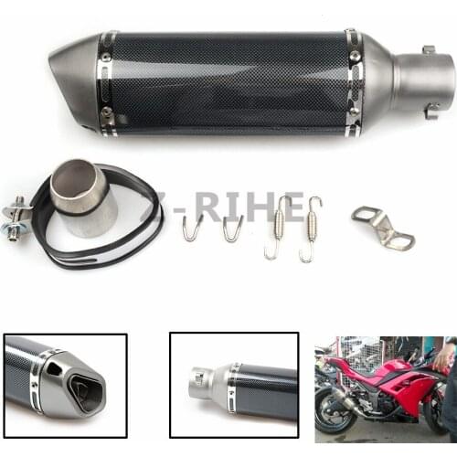 For Modified Motorcycle parts Exhaust Universal 36-51mm Motorbike Exhaust Pipe carbon fiber For Ducati M900 M1000 900SS 1000SS 7