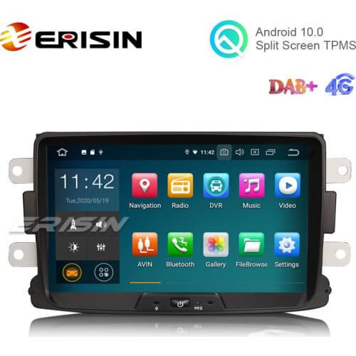 Erisin ES5129D 8" Android 10.0 Car Stereo for Renault Dacia Duster Multimedia with GPS Radio WiFi BT TPMS DAB+ CarPlay