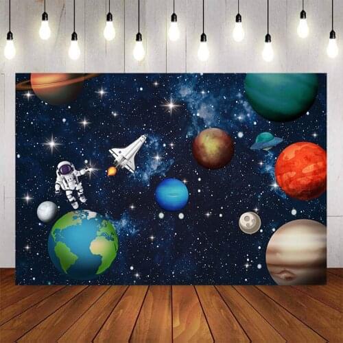 Planet Travel Astronaut Backdrop Newborn Baby Shower Portrait Background Children Photography Backgrounds For Photo Studio