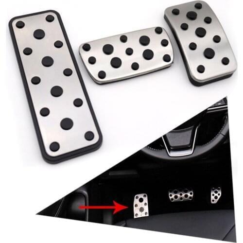 3Pcs AT Car Gas Fuel Brake Pedals Foot Rest Cover Kit For Subaru Legacy 2015-2020 Outback 2014 2015 2016 2017 2018 2019 2020 LHD