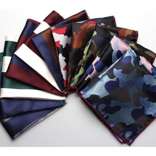 Linbaiway Vintage Jacquard Pocket Square Handkerchief for Mens Polyester Small Handkerchief Unisex Pocket Towel Neck Scarf