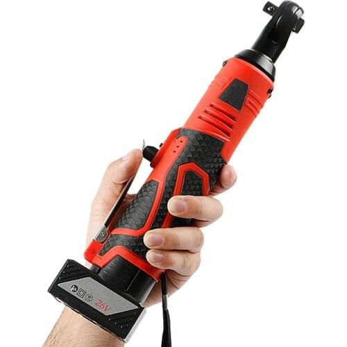 Multifunctional Professional Cordless Rechargeable Electric Wrench 3/8 Inch Right Angle Electric Ratchet Wrenches with LED Light