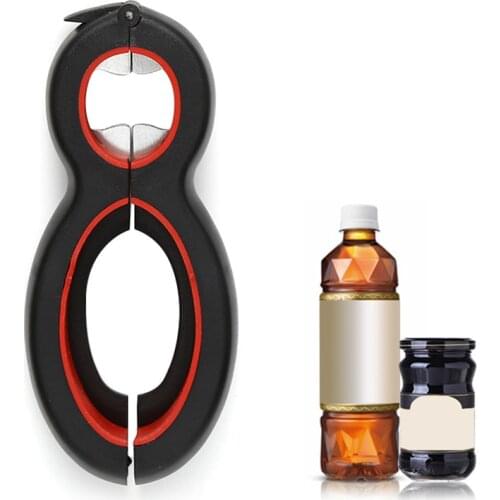 Multi Function 4 In 1 Corkscrew Openner Jar Gripper Functional Tool For Beer Bottle Can Lid Tools Kitchen Accesorries