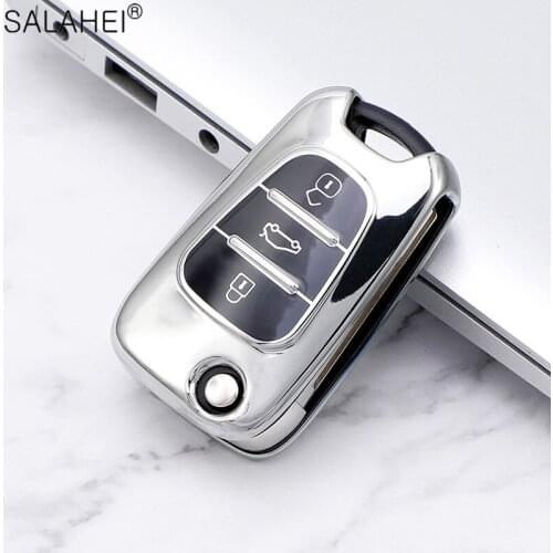 Soft TPU 3 Button Car Key Cover Case Remote Key Case Shell Accessories For Kia Ceed Picanto Sportage For Hyundai i20 i30 ix35