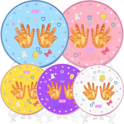Baby Care Baby Fingerprint Footprint Kit Foundry Baby Fingerprint Plate Fingerprint 100 Days Souvenir Baby Footprint