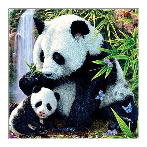 Embroidery Counted Cross Stitch Kits Needlework - Crafts 14 ct DMC DIY Arts Handmade Decor - Panda