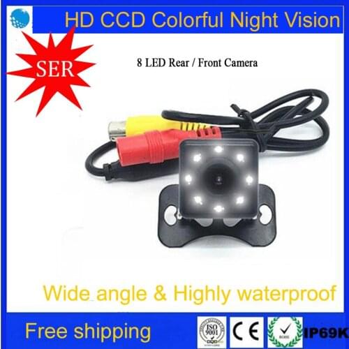2019 New car camera 8 LED light small sun reversing image high-definition night vision universal headband lamp Rear/ front view