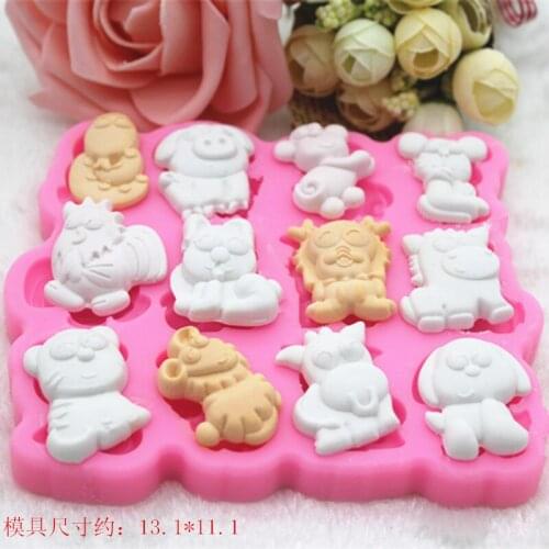 P657 3D zodiac Silicone cake mould Aroma Gypsum soap mold baking tool