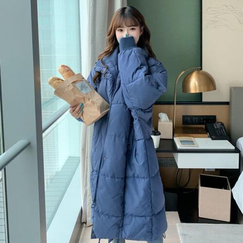 Winter New Extra Large Size Korean Coat Womens Clothing Loose Long Fashion Black Down Cotton Jacket Women Parka Outwear