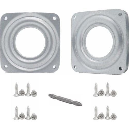 3 Inch Lazy Susan Turntable Bearings Kits 2PCS Rotating Bearing Plate Spinner Replacement Part 5/16" Thick For Display Racks