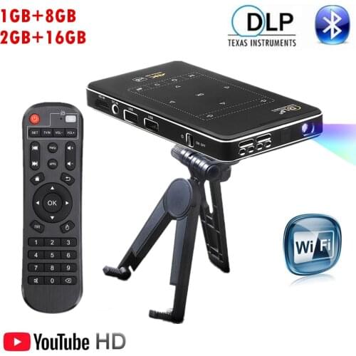 IMK95 Mini 4K DLP X2 Handheld Projector Android7.1 Wifi bluetooth4.1 Pico Pocket Proyector HD Portable Miracast Airplay Projecor