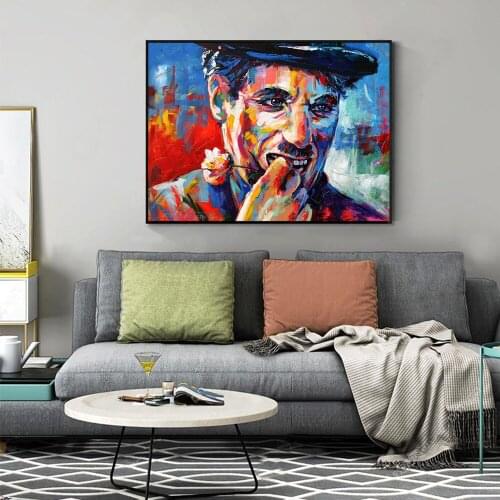 Figure Canvas Painting Colorful Godfather Modern Canvas Art Wall Pictures Color Graffiti Inkjet for Living Room Home Decor Print
