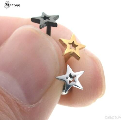 Starose 1pc 18G Hollow Star Ear Studs Helix Tragus Piercing Ear Piercing Oreja Daith Cartilage Conch Earrings Sexy Women Jewelry