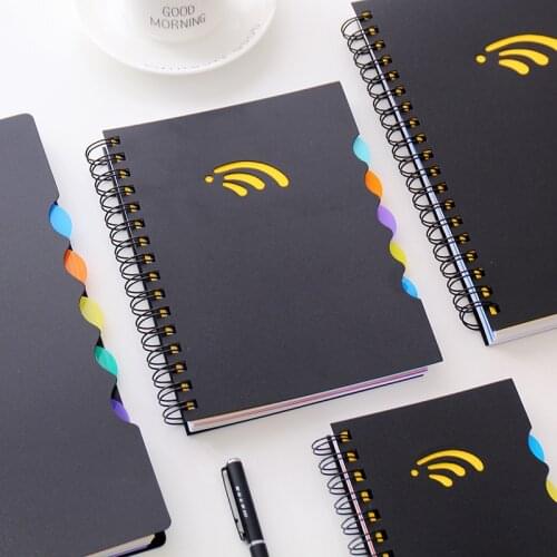 A4 A5 A6 B5 spiral book coil notebook horizontal line paper color classification diary sketch book for school stationery store