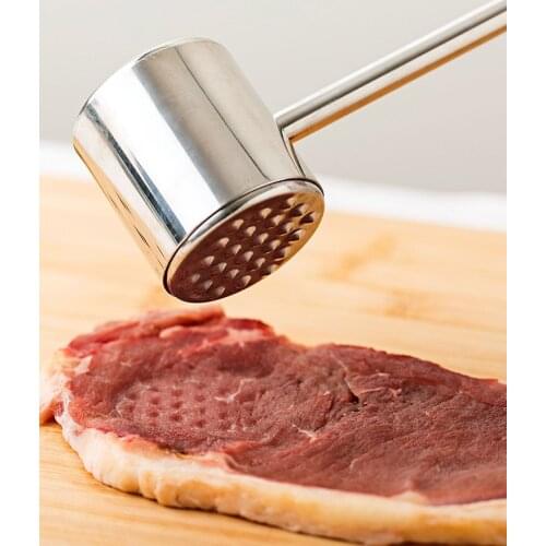 High Quality 304 Stainless Steel Household Beefsteak Hammer Beef Meat Hammers Meat Tenderlizer