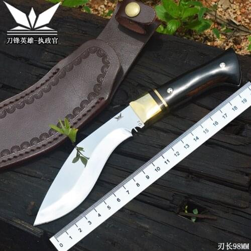 High Quality KARAMBIT Mirror Light Outdoor Tactical Survival Knife D2 Machete Fixed Blade Knife Hunt&Camping Rescue Defense Tool