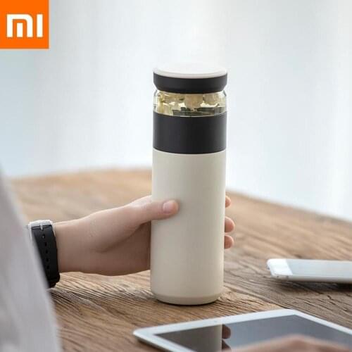 Xiaomi Fun Home Portable Water Vacuum Cup 520ml Outdoor Travel Tea water separation Bottle Warm Grade PP Mug Thermas