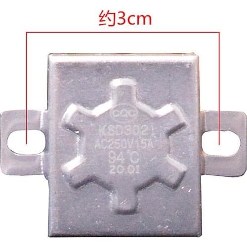 Electric Water Heater Parts Square shape thermostat temperature control switch 94℃ KSD302