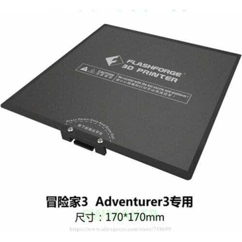 Flashforge Adventurer 3 3D Printer Platform components with grey Heated Bed Tape Print Sticker Plate Tape
