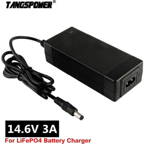 14.4 or 14.6V 3A Battery charger for 4S 3.2V 4series Lifepo4 Battery pack with 3A constant charging current