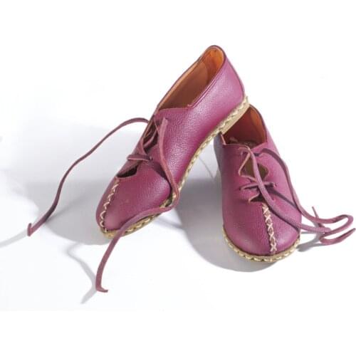 Women Burgundy Shoes Postal, We e, KELI,, Leather shoes, 2021 SEASON ROMA AYAKKABISI LEATHER TROY alexander the great SHOE Tradit