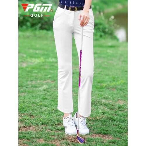 PGM 2020 New summer golf pants Women White Stretch Golf Flared Pants Elastic Slim Breathable Quick Dry Ladies Sports Trouser