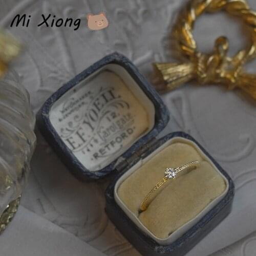 Mi Xiong 925 Sterling Silver Rings for Women Engagement Jewelry Light Luxury Vintage Exquisite and Elegant Wedding Gift Classic