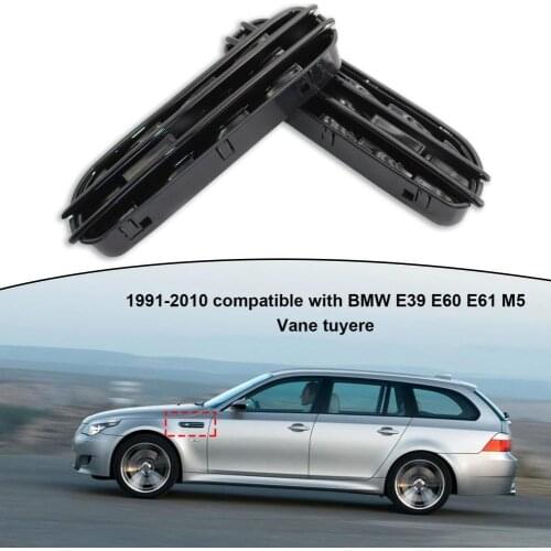 2Pcs Side Fender Air Flow Vent Grill Car Styling Side Fender Vent Grill Modified Parts for BMW 5 Series M5 E39 E60 E61 1991-2010