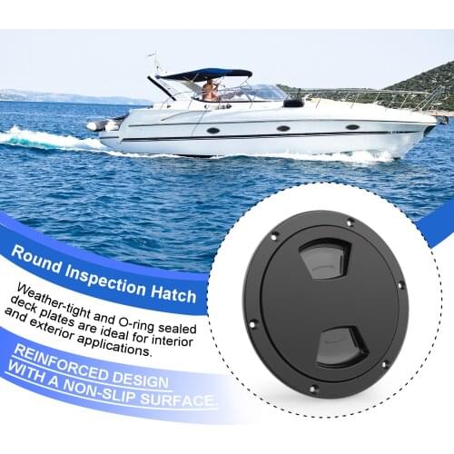 5” inch Marine Screw Out Deck Plate Inspection Hatch Plastic Access Boat RV