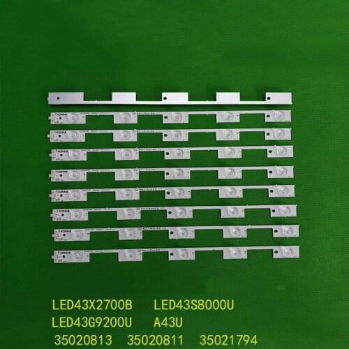9pcs/set LED Backlight strip 5 lamps For A43U LED43S8000U LED43G9200U bar light LED43X2700B 35020813 35020811 35021794