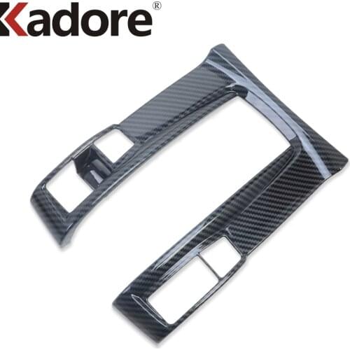 For Honda Civic 2020 2021 Carbon Fiber Gear Shift Panel Cover Trim Decoration Frame Trims Sticker Car Interior Accessories LHD