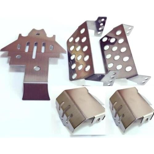 TRX4 TRX-4 T4 RC model accessories Stainless steel front bumper lower + shaft + gear box installation protection ski