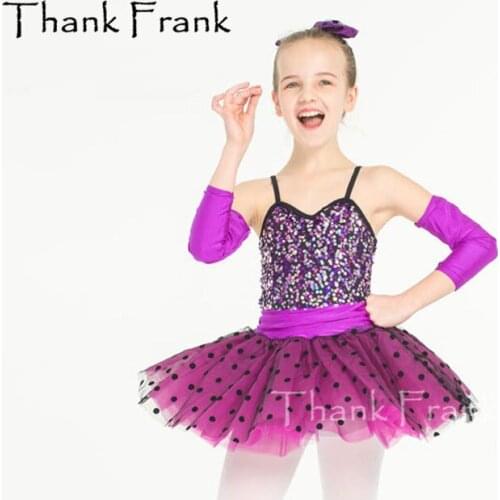 New Girls Tutu Ballet Dress Colorful Sequins Kids Adult Camisole Polka Dots Ballerina Costume Women Professional Dance Costumes