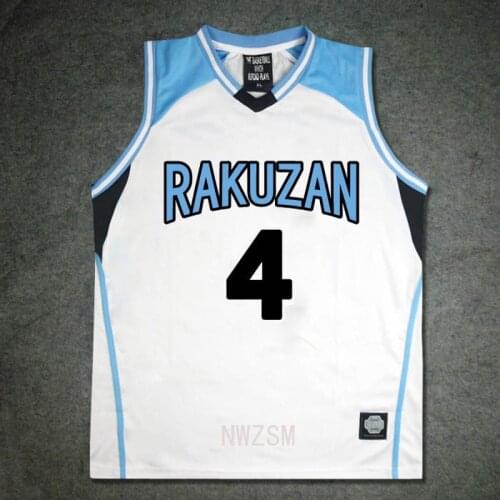 Anime Kurokos Basketball SD Kuroko Tetsuya basketball No. 4 Lang Chi Division basketball suit/basketball shirt/vest white