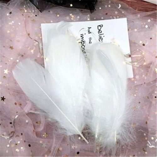 White Goose Feather 50pcs10-15CM DIY Feathers for Crafts and Feathers for Jewelry Making Wedding Decoration Plumas