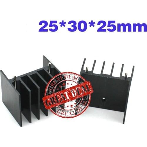 Free Ship 100pcs high quality aluminum Transistor heatsink 25*30*25MM Diode heatsink