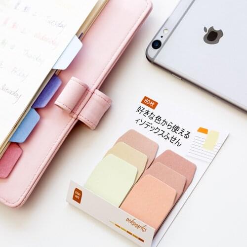 60 Sheets/Pack Candy Color Index Notes Notebook Planner Accessories Tool Index Message Notes Scratch pad