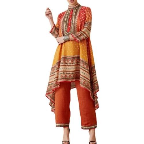 Dashiki Sexy O-Neck Long Sleeve Shirt Women African Clothes 2021 Fashion African Print Tops Party African Dresses For Women