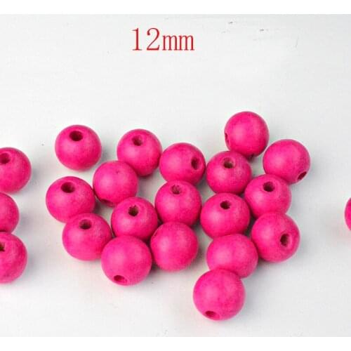 FLTMRH 15pcs Wholesale Brown Color Round Wooden Beads Houten Kralen Spacer Charm Beads for DIY Wood Jewelry
