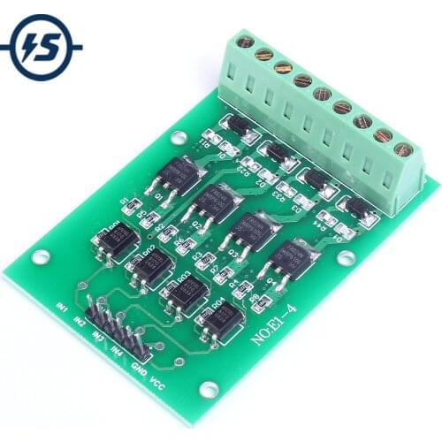 FET Optocoupler Isolation Electronic Switch Module 4 Channel Pulse Switch DC Control 4Bit PLC Transistor Expansion Board FR1205