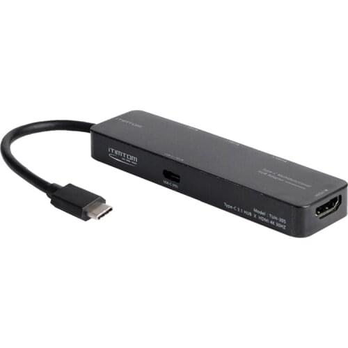 Type-C to HDMI HD Video Adapter Cable TYPE-C to HDMI Converter PD 5 in 1 Docking Station 4K USB
