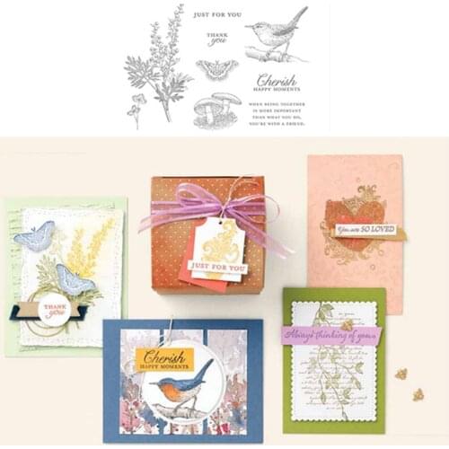 Bird Metal Cutting Dies and stamp Stencils for Scrapbooking DIY Card Making Cutting Crafts Stencil Dies Clear Stamps and Dies