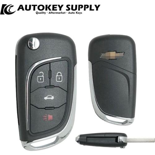 Modified ForChevrolet 3+1 Button Remote Flip Key With Blade (Higher Quality AKGMF131