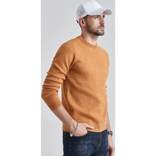 TFU Men 2020 Spring New Casual Embroidery Knitted Thick Warm Sweaters Pullover Men Brand Autumn Fashion Solid Color Sweater Men